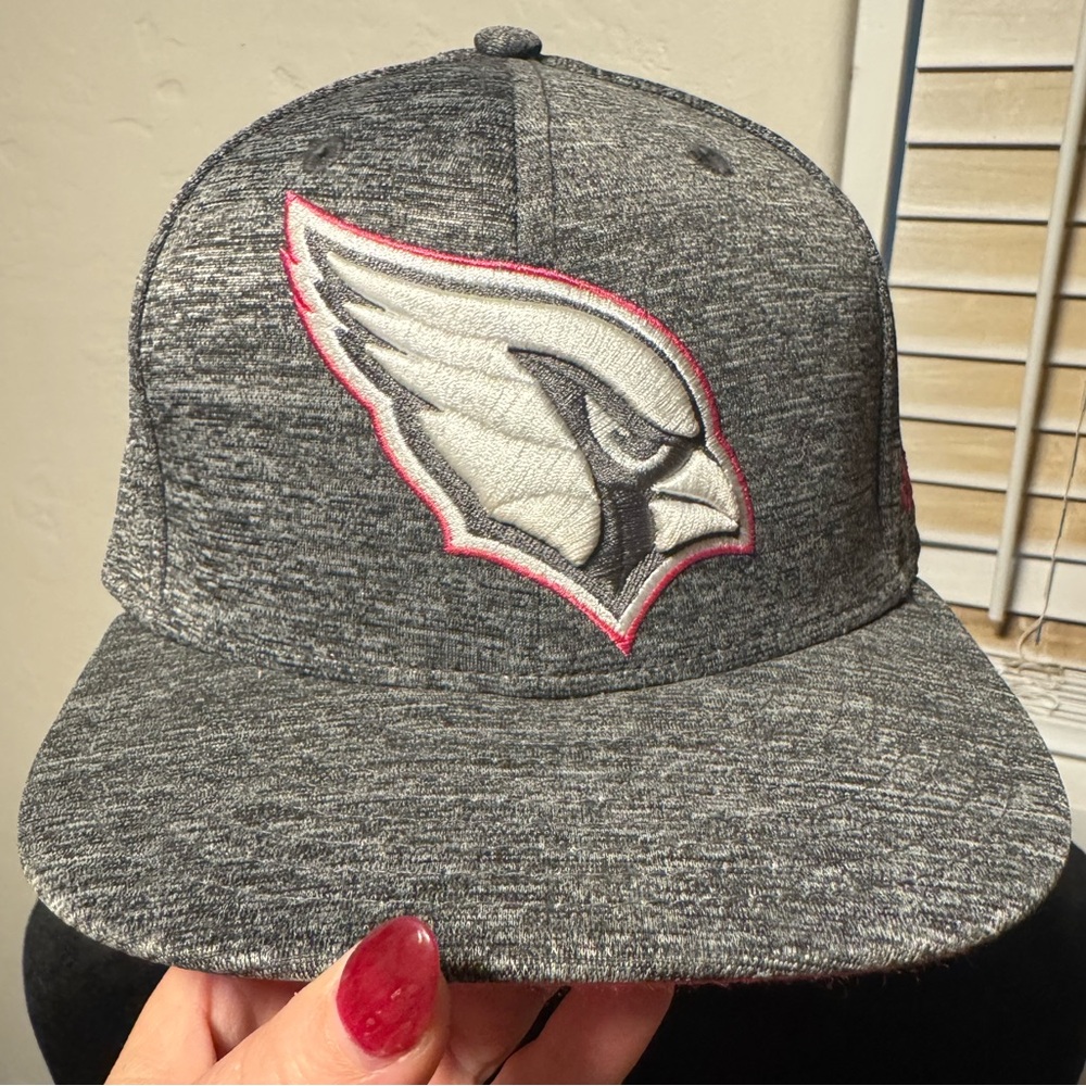Arizona Cardinals New Era Gray with pink detail 59FIFTY Cap